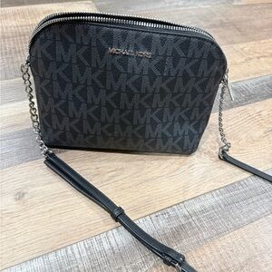 Michael Kors Black Monogram Crossbody Bag